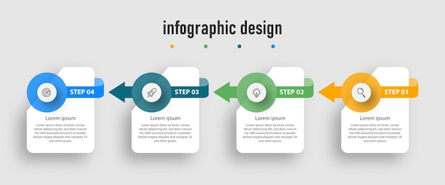 ビジネスインフォグラフィックデザインタイムラインテンプレート要素図図プレゼンテーションワークフローレイアウト