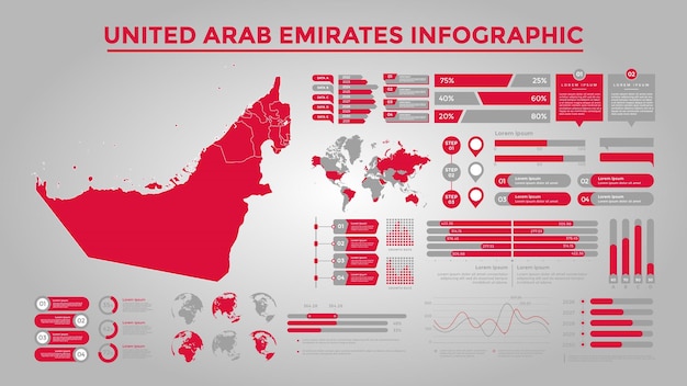 Business Infographic Design with different Business Elements