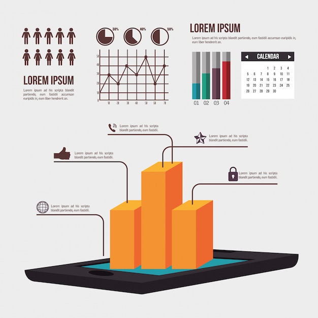 Vettore progettazione infografica di business