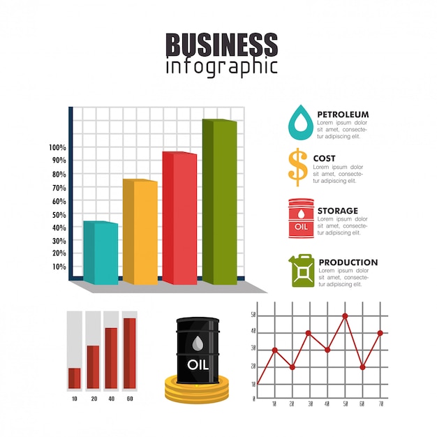 Vettore progettazione infografica di business