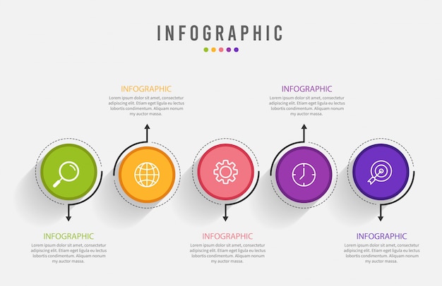 Elemento di business infografica con opzioni