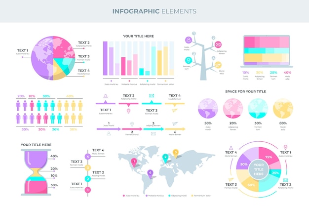 비즈니스 Infographic 요소 집합