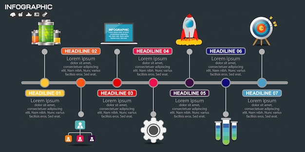 Modello di elementi infographic di affari.