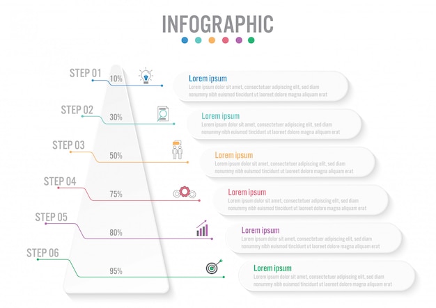 Modello di etichette di affari infographic