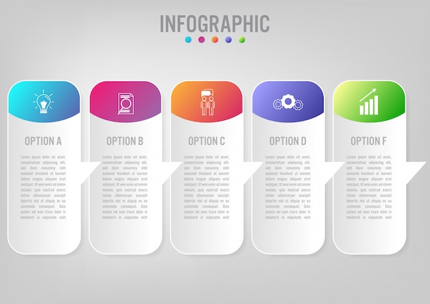 Business infographic labels template