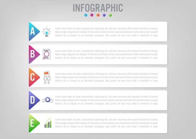 Business infographic labels template