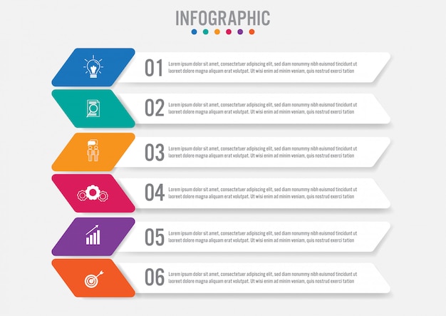 비즈니스 Infographic 레이블 템플릿