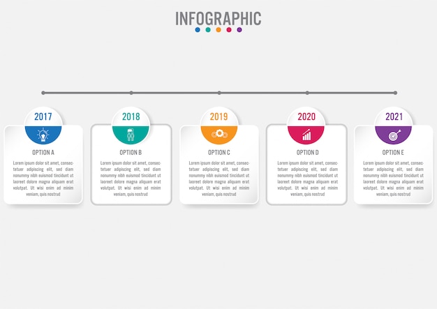 비즈니스 infographic 레이블 템플릿