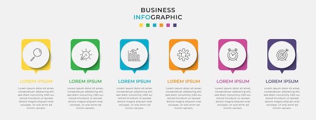 Opzioni di business infografica o modello di passaggi