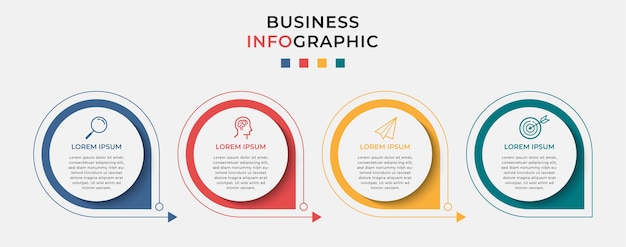 Business infographic in options