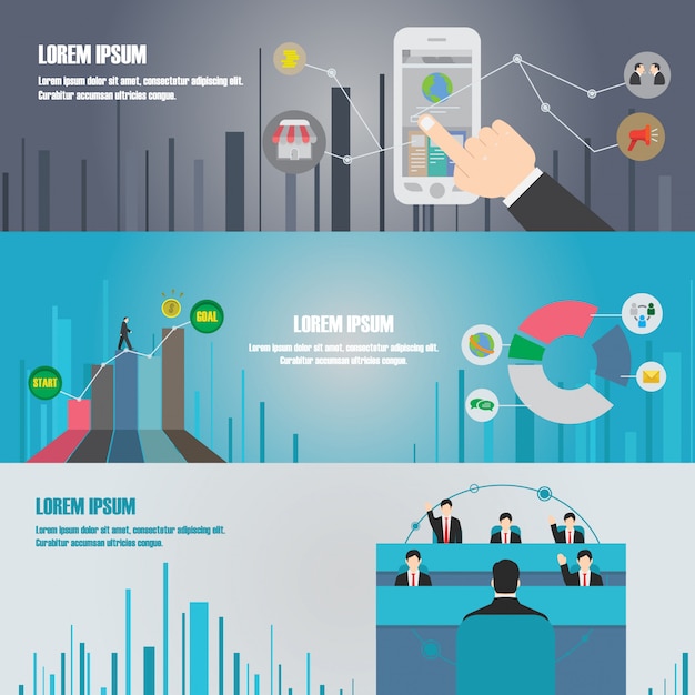 Vector business infographic step