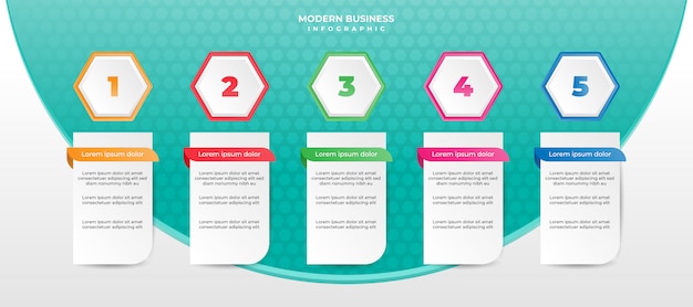 Business infographic steps can be used for workflow, layout, presentation or annual report