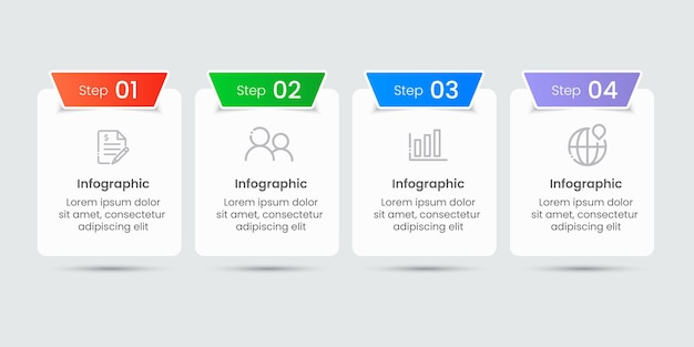 Business infographic steps design