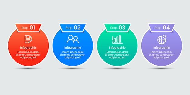 Progettazione di passaggi infografici aziendali