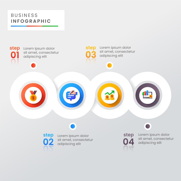 Business infographic steps design