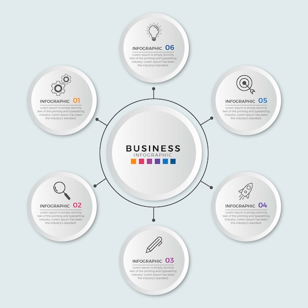 Business infographic steps