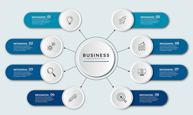 Vector business infographic steps