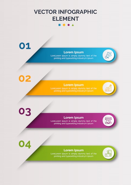 Business infographic steps