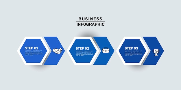 Business infographic template 3 options