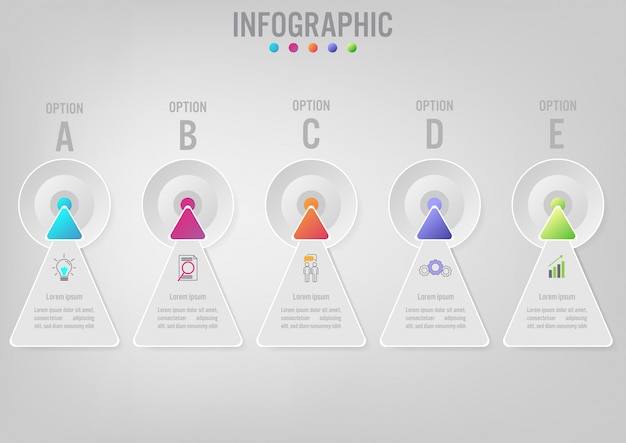 Business infographic template arrows shape