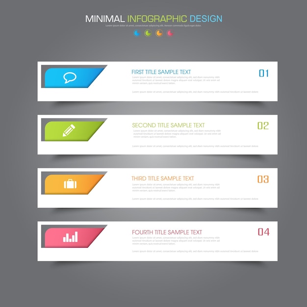 Vector business infographic template the concept is circle option step with full color icon can be used for diagram infograph chart business presentation or web vector design element illustration