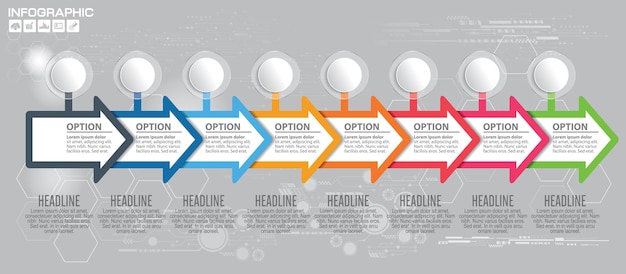 Business infographic template. data visualization. can be used for workflow layout, number of options, steps, diagram, graph, presentation, chart and web design