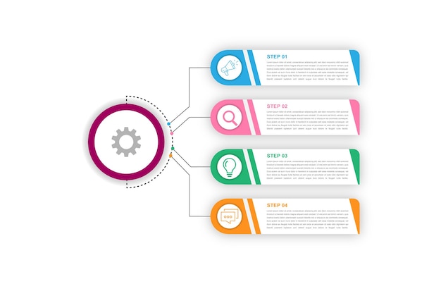 Progettazione del modello di infografica di affari vettore gratuito infografica di affari moderna temp