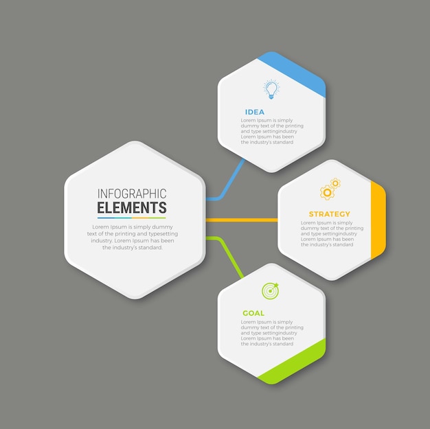 Вектор Иконки дизайна бизнес-инфографики 4 варианта или шага