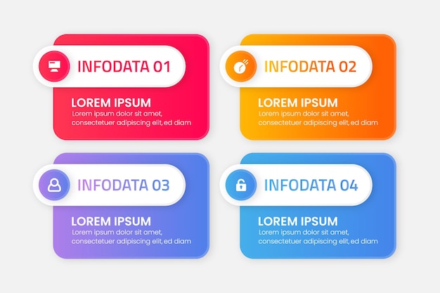 Business Infographic template design with 4 options or steps