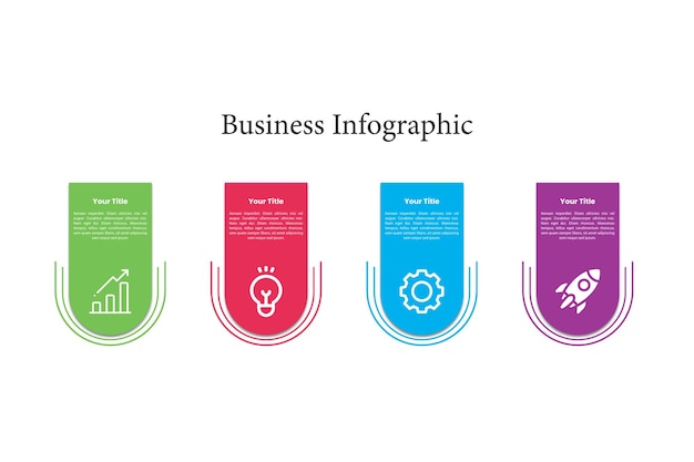 Business Infographic template design with business concept