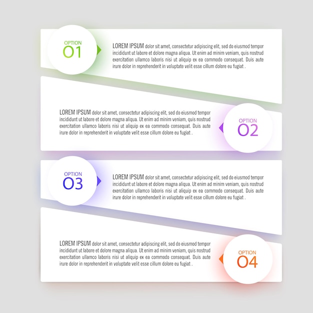 business infographic template design with numbers 4 options or steps template design of vector ill