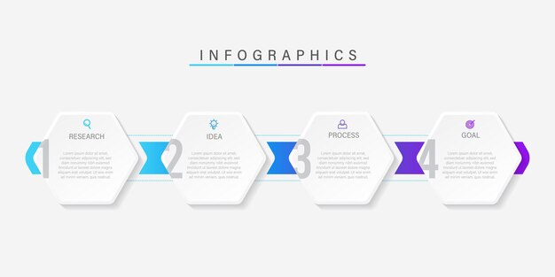 Modello di progettazione infografica aziendale