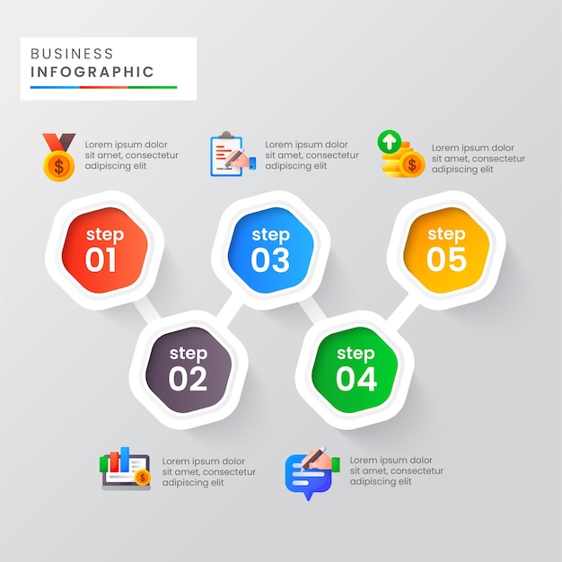 Business infographic template design