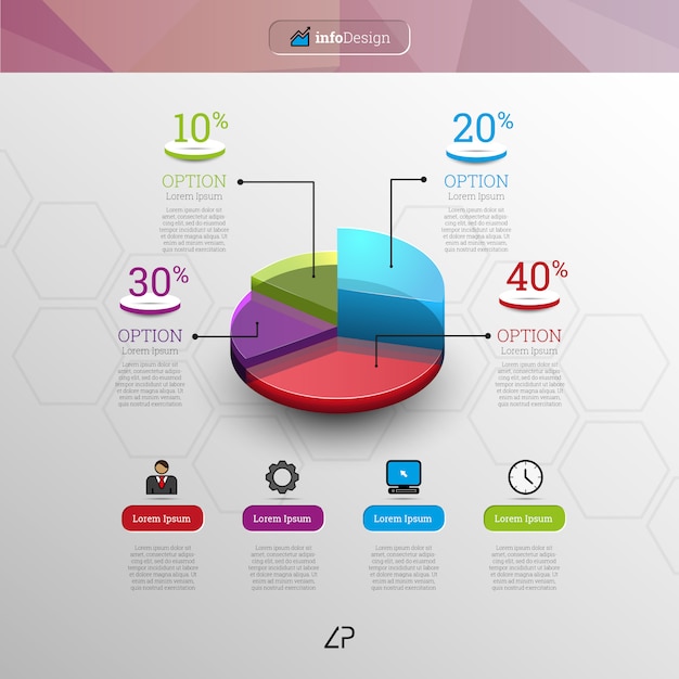 Business infographic template elements