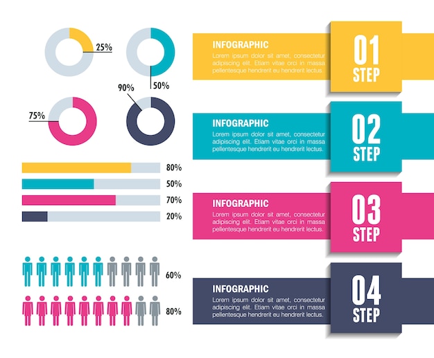 business infographic template icons