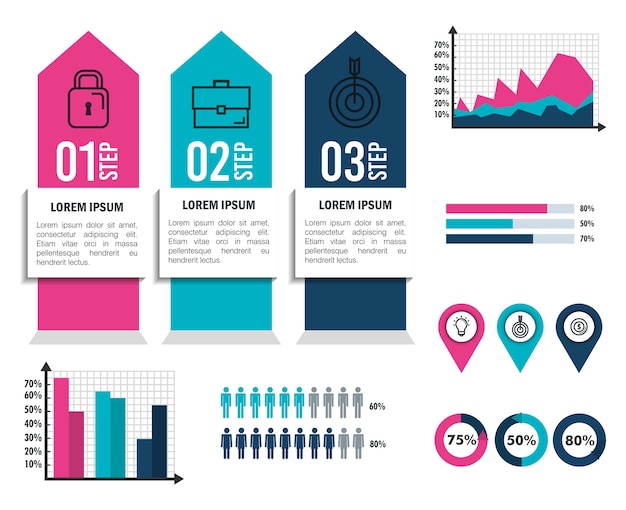 Icone del modello di business infographic