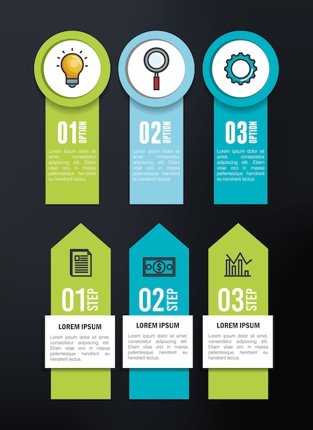 Icone del modello di business infographic