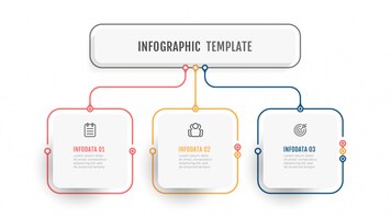 Business infographic template. thin line design label with icon and 3 options, steps or processes.
