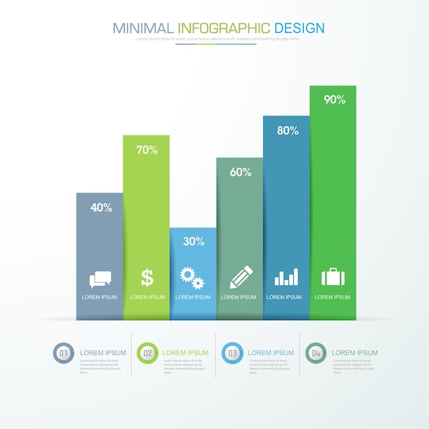 Vettore disegno vettoriale del modello di infografica aziendale