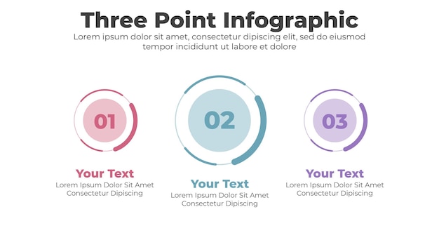 Vettore modello di infografica aziendale con 3 passaggi o opzioni per la presentazione