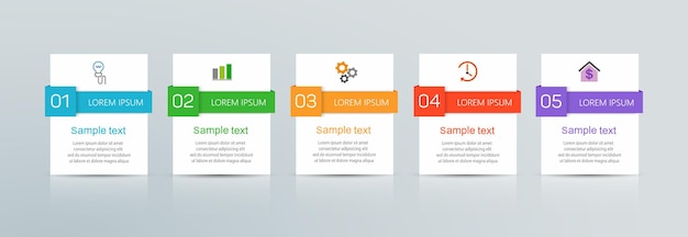 Business    infographic template  with 5 options