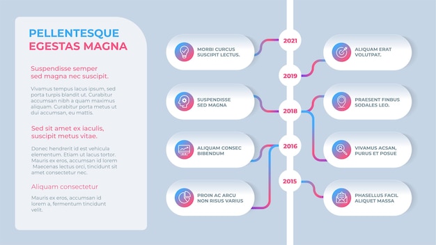 Modello di business infografica con opzioni o passaggi