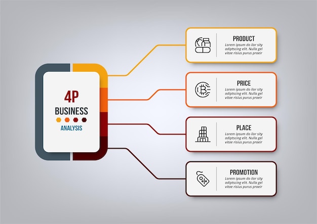 Business infographic template with options