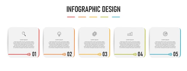 Modello di business infografica con passaggi