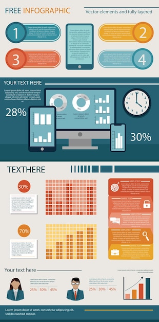 Vettore modello di infografica aziendale