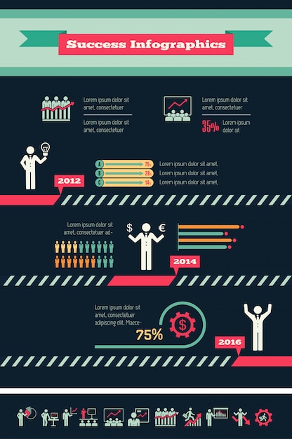 Vector business infographic template.