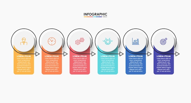 Business infographic timeline icons designed for abstract background template