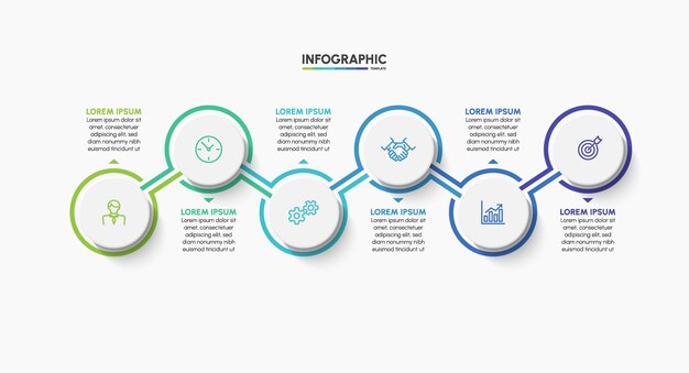 Business infographic timeline icons designed for abstract background template