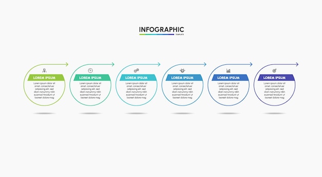 Business infographic timeline icons designed for abstract background template