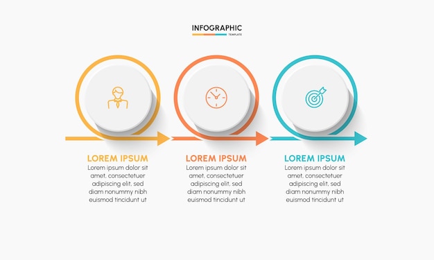 Business infographic timeline icons designed for abstract background template